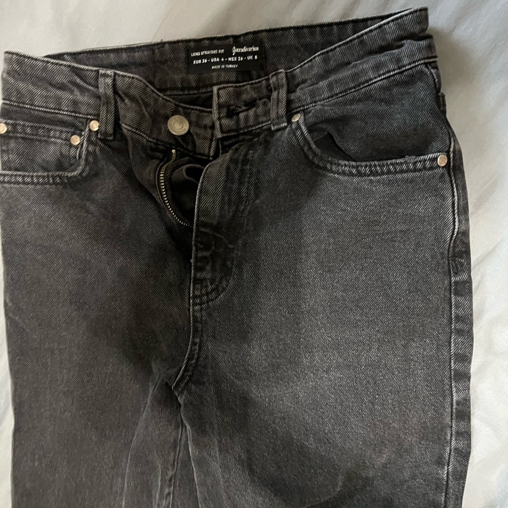 Stradivarius dad jeans in black size 4